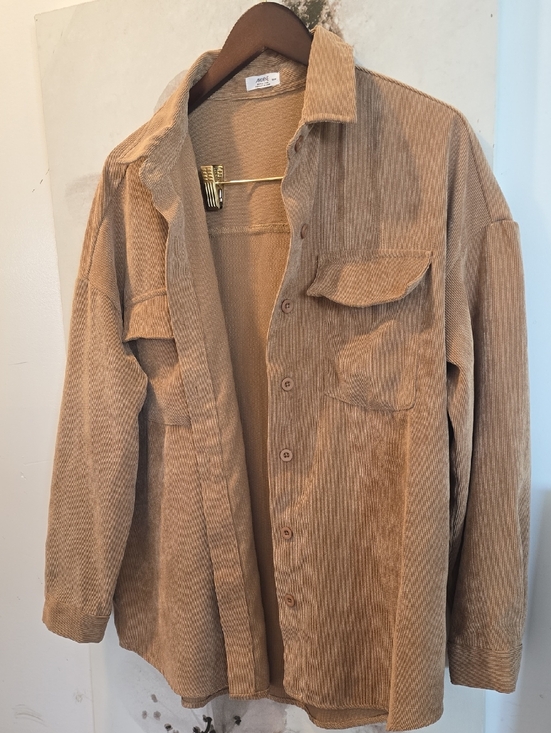 Ardene Other - Oversized Corduroy Overshirt Jacket in Light Brown - M